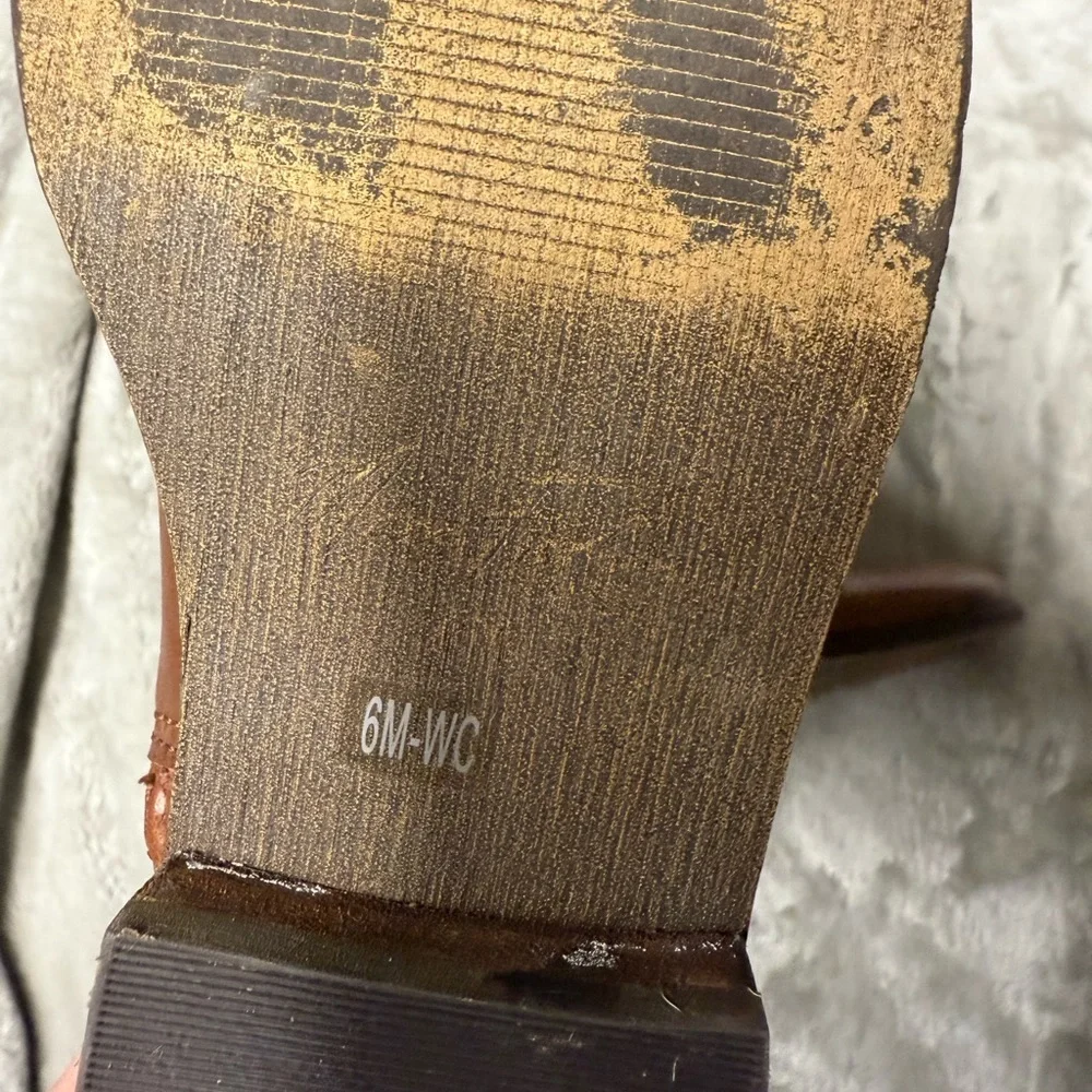 Marc Fisher Glimmer cognac leather riding boots Sz 6